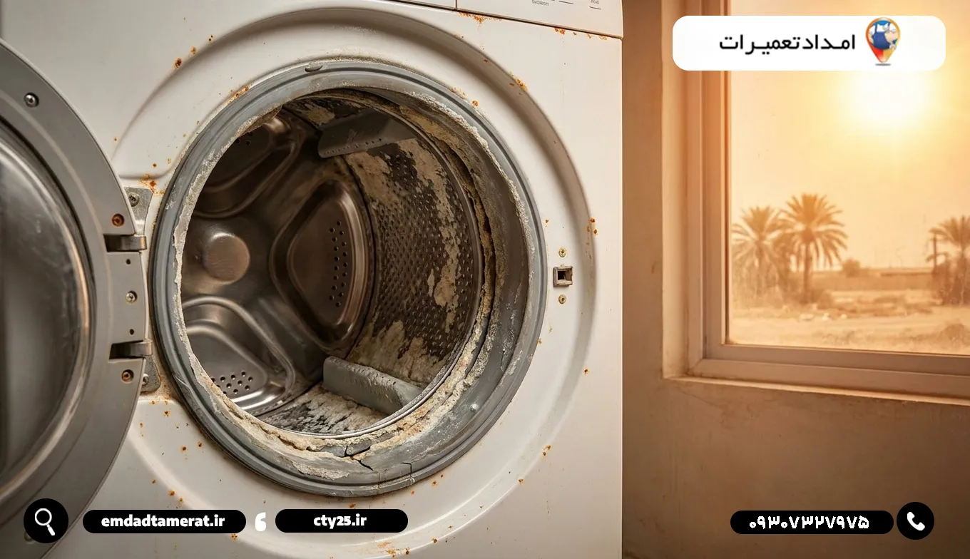 نقش رسوبات آب آبادان در خرابی دیگ و فیلتر لباسشویی